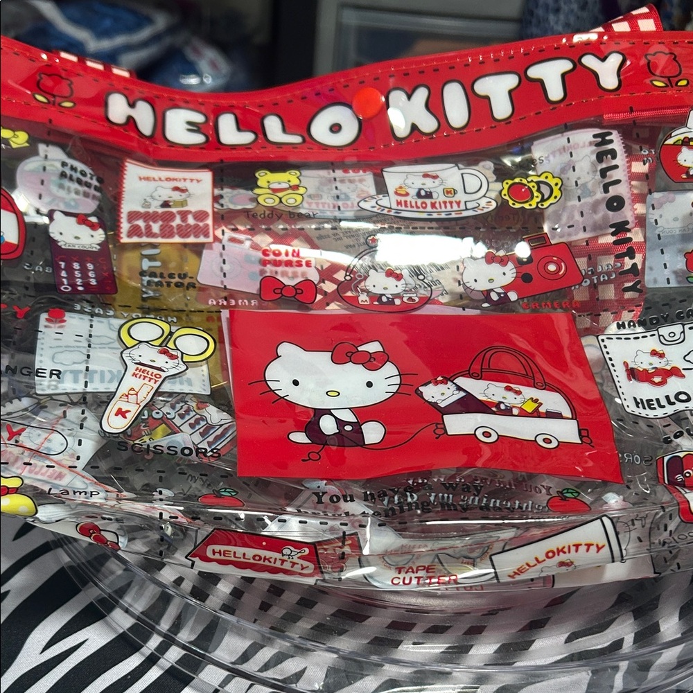 Hello Kitty Red and White PVC Bag